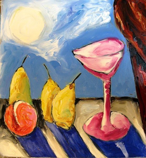 Painting titled "Still Life with Pin…" by Ixygon, Original Artwork, Oil