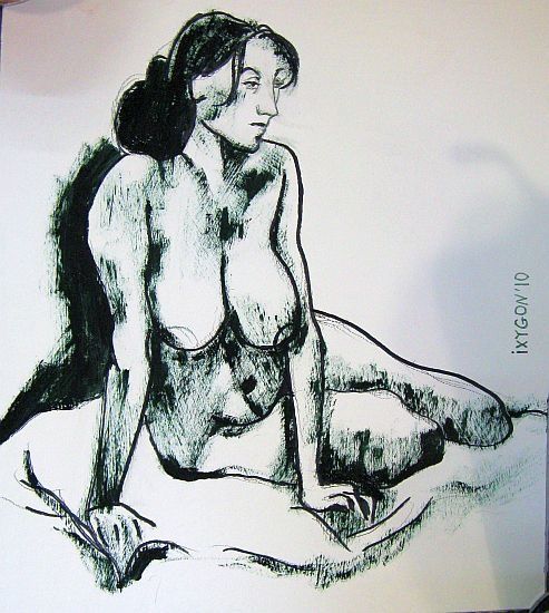 Drawing titled "Etude" by Ixygon, Original Artwork, Other