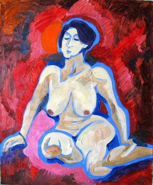 Peinture intitulée "Woman" par Ixygon, Œuvre d'art originale, Huile