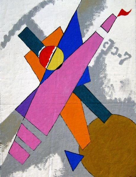 Painting titled "Suprematism" by Ixygon, Original Artwork, Oil