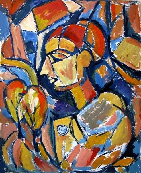 Картина под названием "Autumn melody" - Ixygon, Подлинное произведение искусства, Масло