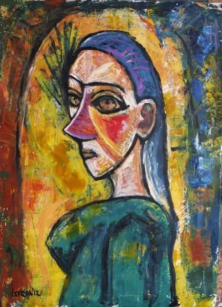 Картина под названием "Woman (after Picass…" - Ixygon, Подлинное произведение искусства, Масло