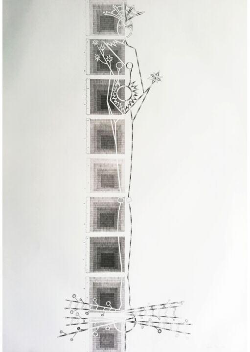 「Nous sommes tous fa…」というタイトルの描画 Izabela Hrenによって, オリジナルのアートワーク, 鉛筆