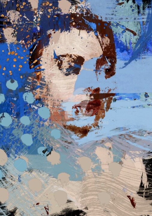Digital Arts titled "All blue" by Izabela Rostkowska, Original Artwork, 2D Digital Work