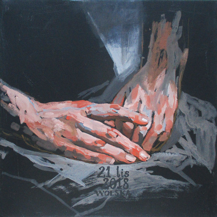 Malarstwo zatytułowany „Untitled (from a se…” autorstwa Izabela Wolska, Oryginalna praca, Gwasz Zamontowany na Inny sztywny…
