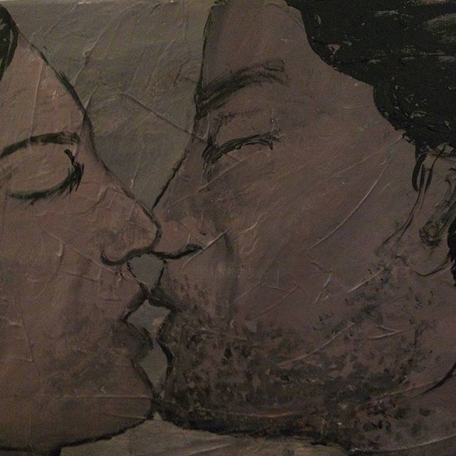 Ζωγραφική με τίτλο "Kiss" από Izalord, Αυθεντικά έργα τέχνης