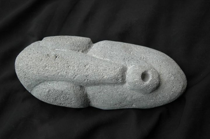 Sculpture titled "souffleur.jpg" by Isambert Duriveau, Original Artwork, Stone