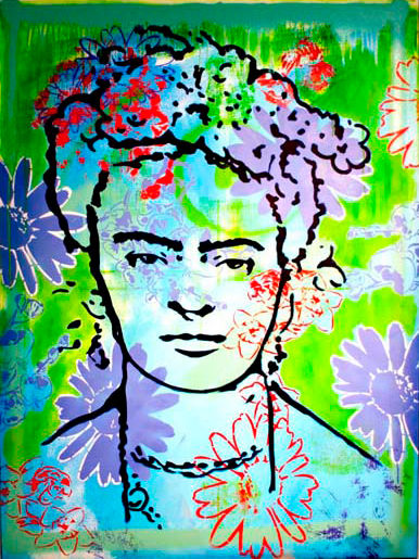 Peinture intitulée "Frida" par Iza Zaro, Œuvre d'art originale, Acrylique