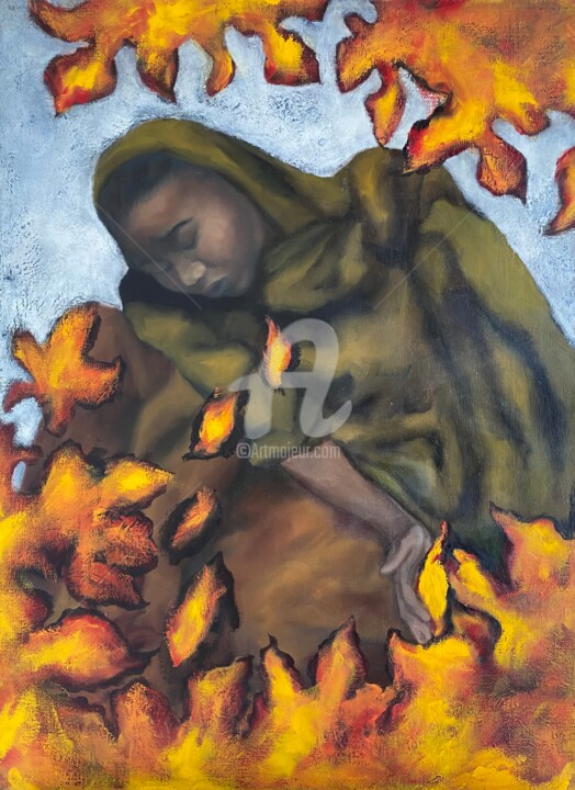 Peinture intitulée "Abaya" par Izla, Œuvre d'art originale, Huile