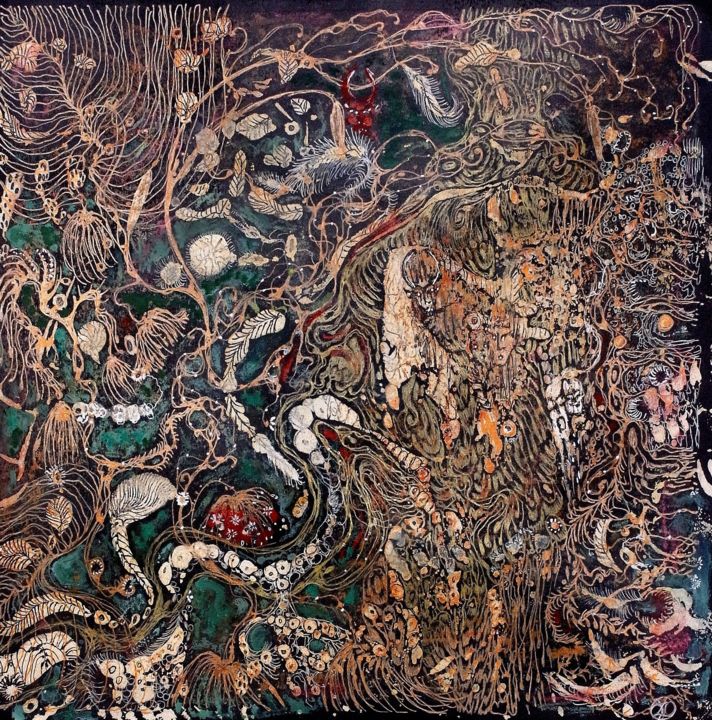 Painting titled "FOREST SPELLS" by Izabella Ortiz, Original Artwork