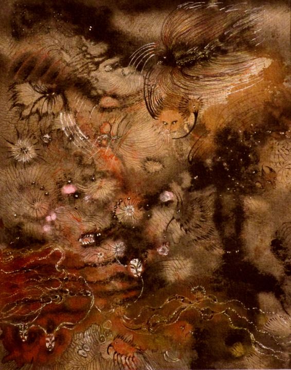 Malerei mit dem Titel "Série Unquiet dream…" von Izabella Ortiz, Original-Kunstwerk