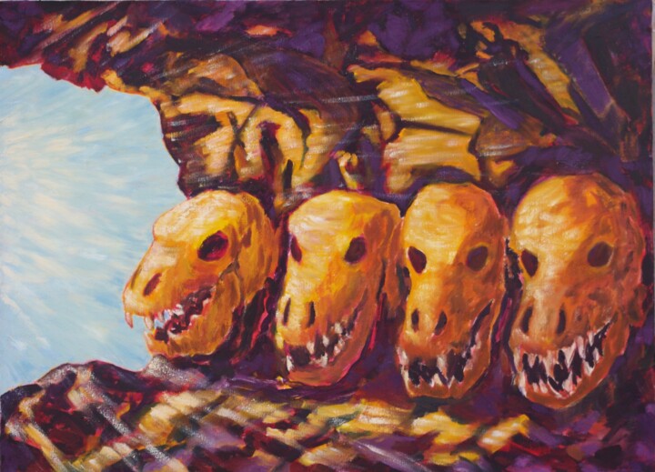 Peinture intitulée "Cave" par Jack Albert Elliott, Œuvre d'art originale, Huile