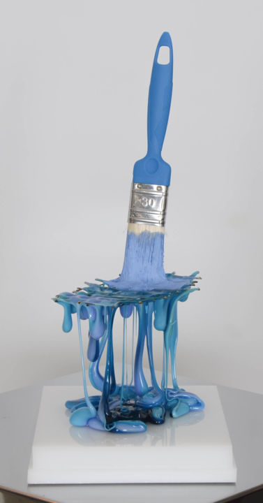 Sculpture titled "Painting with Glass" by J Costa, Original Artwork, Glass