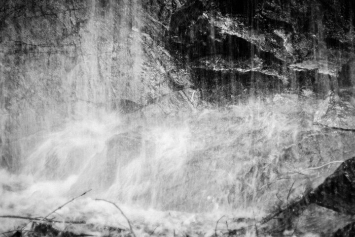 Photography titled "waterfall b&w" by J.D. Curry, Original Artwork