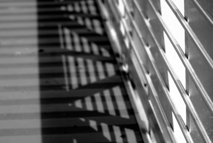 Photography titled "Railing & Shadow" by J.D. Curry, Original Artwork