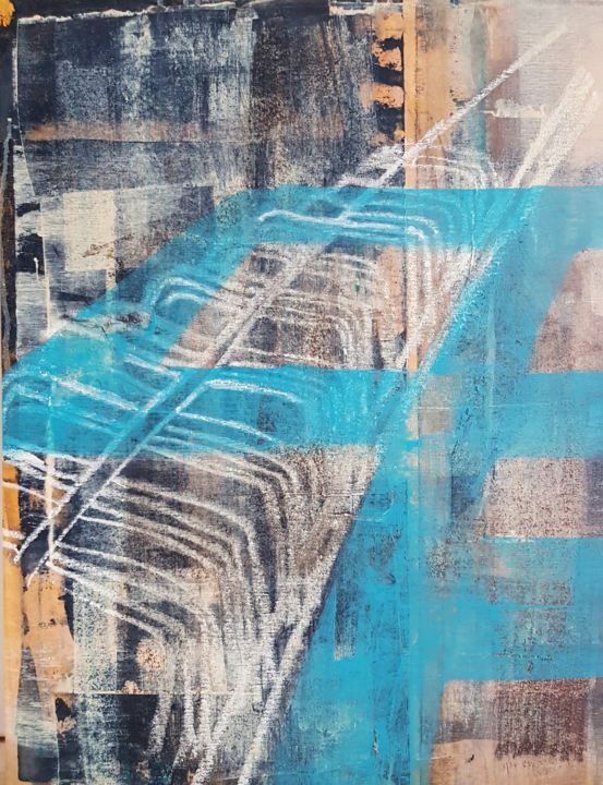 Peinture intitulée "Future Relics III" par J.Kesin, Œuvre d'art originale, Acrylique Monté sur Châssis