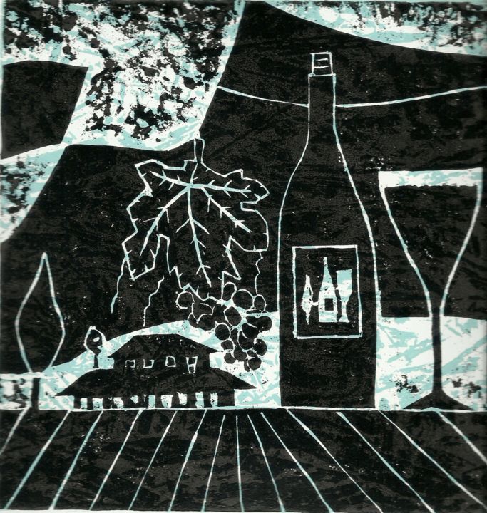 Incisioni, stampe intitolato "Harvest" da Jaïr, Opera d'arte originale, Xilografia