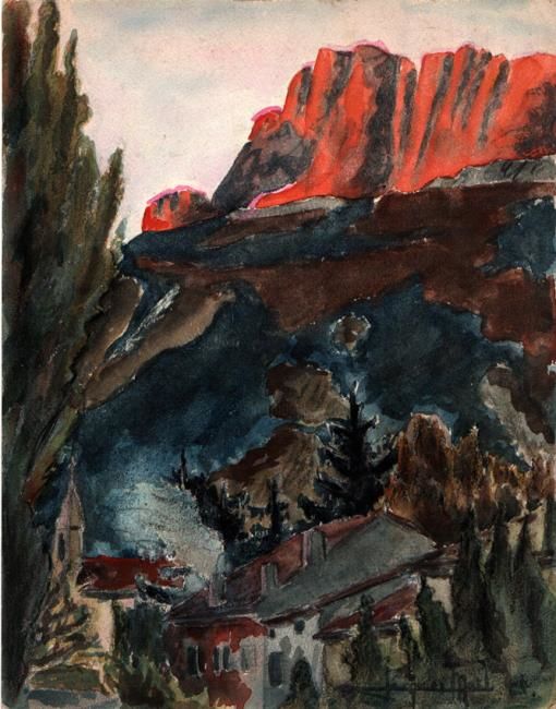 Peinture intitulée "Drôme, mountains, F…" par J-Mail, Œuvre d'art originale