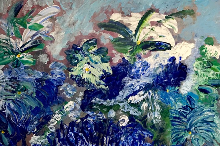 Peinture intitulée "Flowers" par Jaap Walvisch (JLW), Œuvre d'art originale, Acrylique