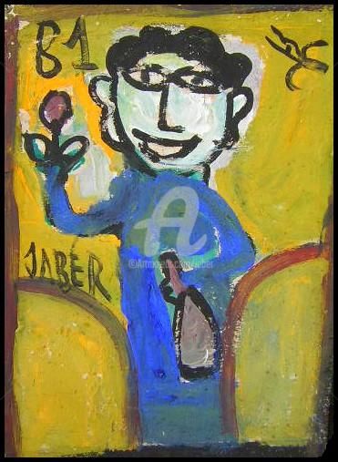 Картина под названием "Portrait" - Monsieur Jaber, Подлинное произведение искусства, Другой
