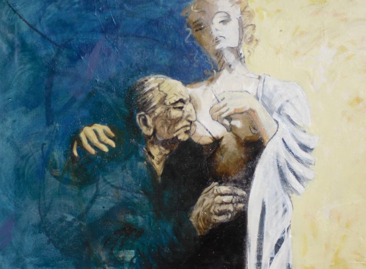 Peinture intitulée "Suzanne et les viei…" par Jaroslaw Jablonski, Œuvre d'art originale, Autre
