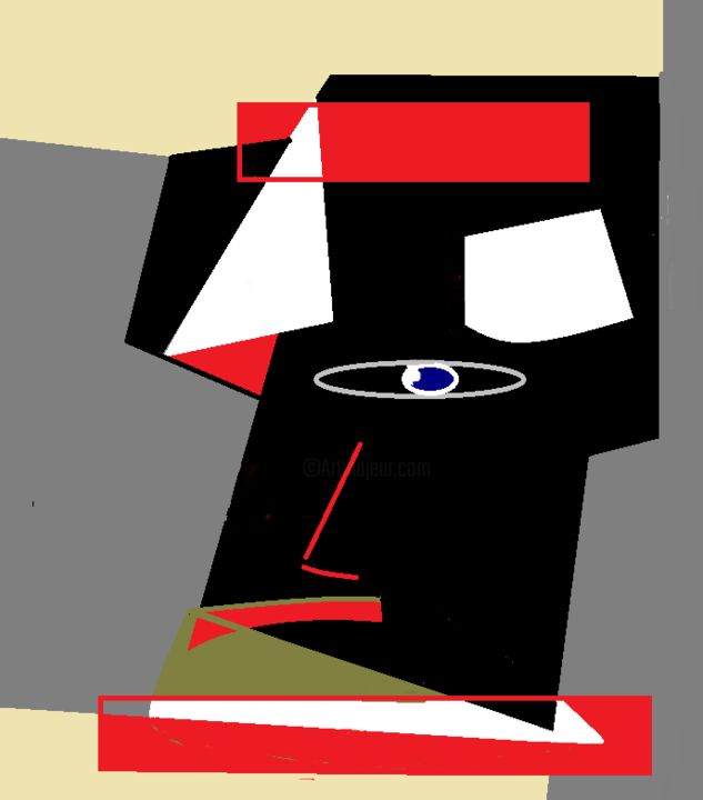 Pintura titulada "THE SPY digitale art" por Jac Ansems, Obra de arte original, Otro