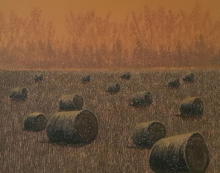 Painting titled "Prima neve" by Jacek Malinowski, Original Art, Acrylic