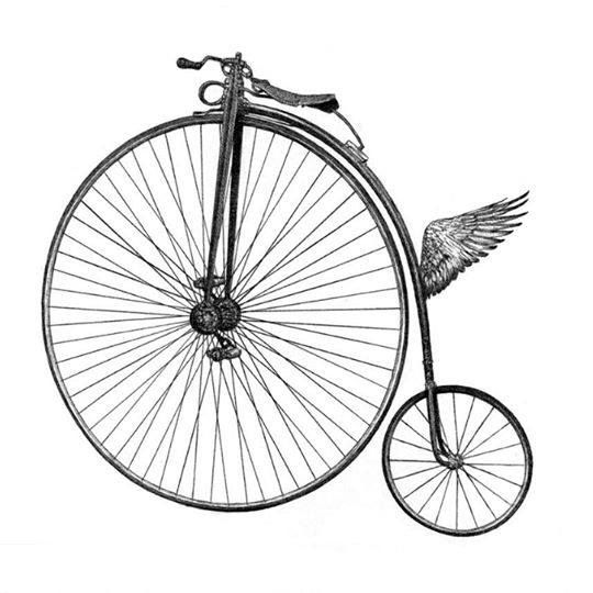 Desenho intitulada "Penny-Farthing with…" por Jack Kaminski, Obras de arte originais, Canetac de aerossol
