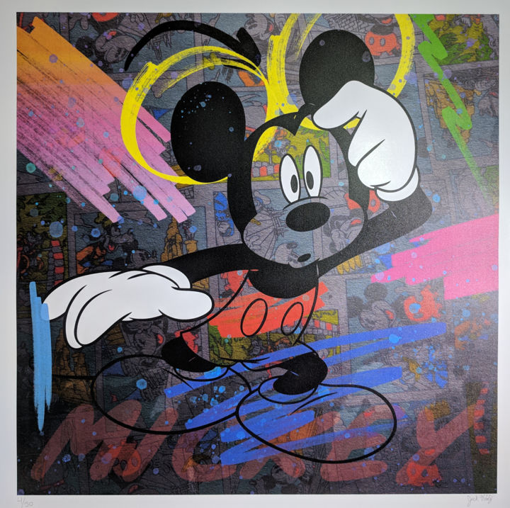 Prenten & gravures getiteld "Confused Mickey" door Jack Vitaly, Origineel Kunstwerk