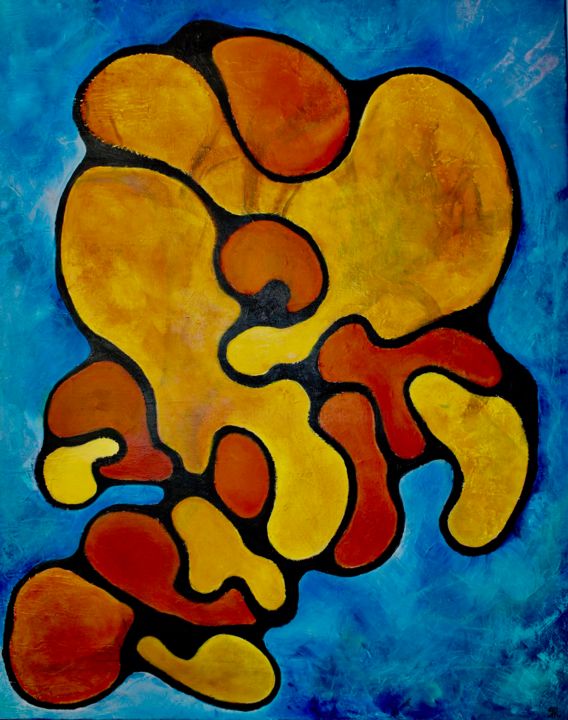 Painting titled "Chamalow" by Jackie, Original Artwork, Acrylic