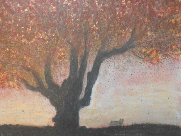 Peinture intitulée "autumn-study-with-s…" par Josh Honeyman, Œuvre d'art originale