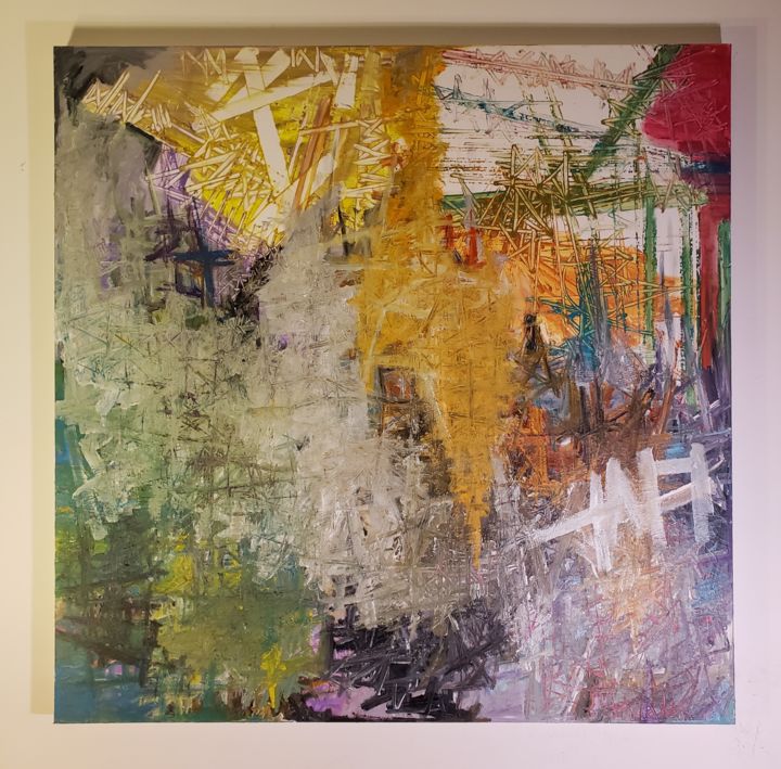 Painting titled ""Derive"" by Jacklord Tomas, Original Artwork, Acrylic