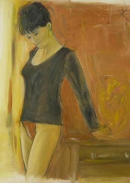 Peinture intitulée "femme" par Jack Mast, Œuvre d'art originale, Huile