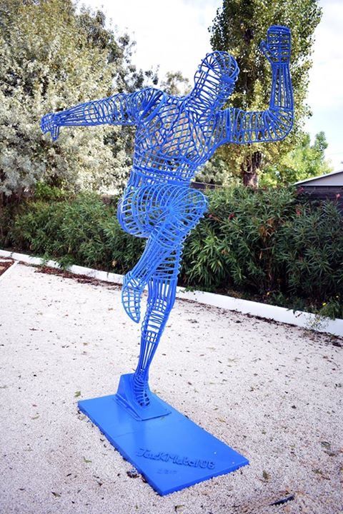 Sculptuur getiteld "Le SPRINTER" door Jack Metal 06, Origineel Kunstwerk, Metalen