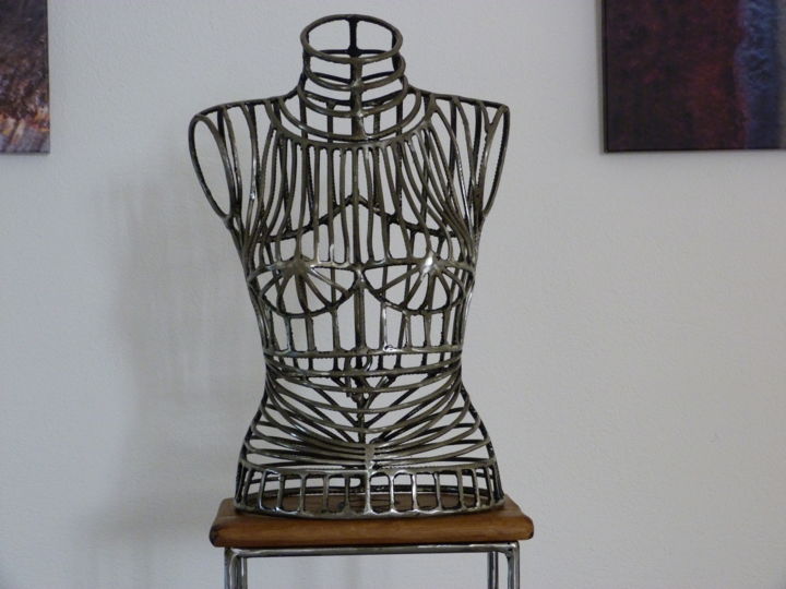 Sculpture intitulée "WOMAN AMAZONE" par Jack Metal 06, Œuvre d'art originale, Métaux