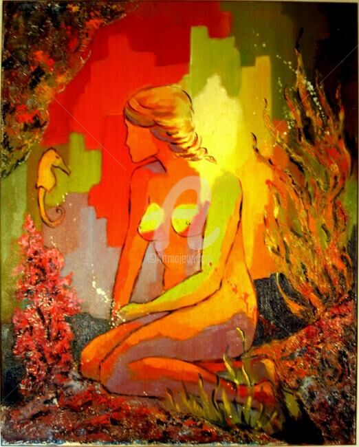 Pintura titulada "Que fais tu là Sirè…" por Jacky Dumergue, Obra de arte original, Oleo