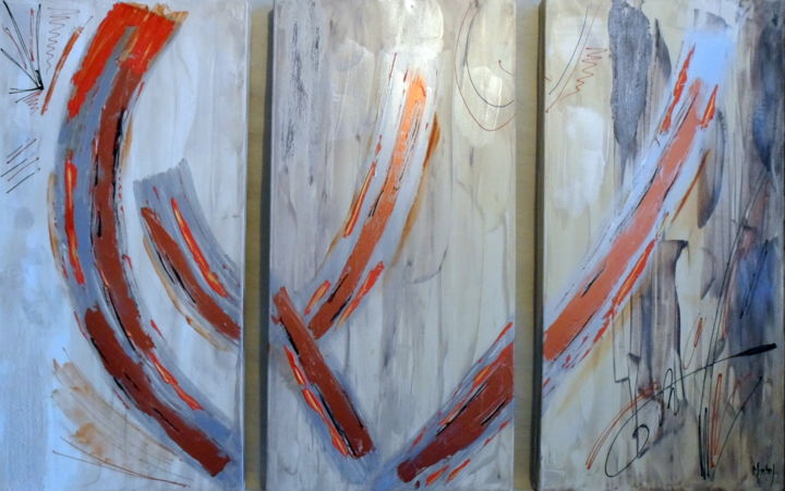 Pittura intitolato "Circonférence" da Jacky Monka, Opera d'arte originale, Acrilico