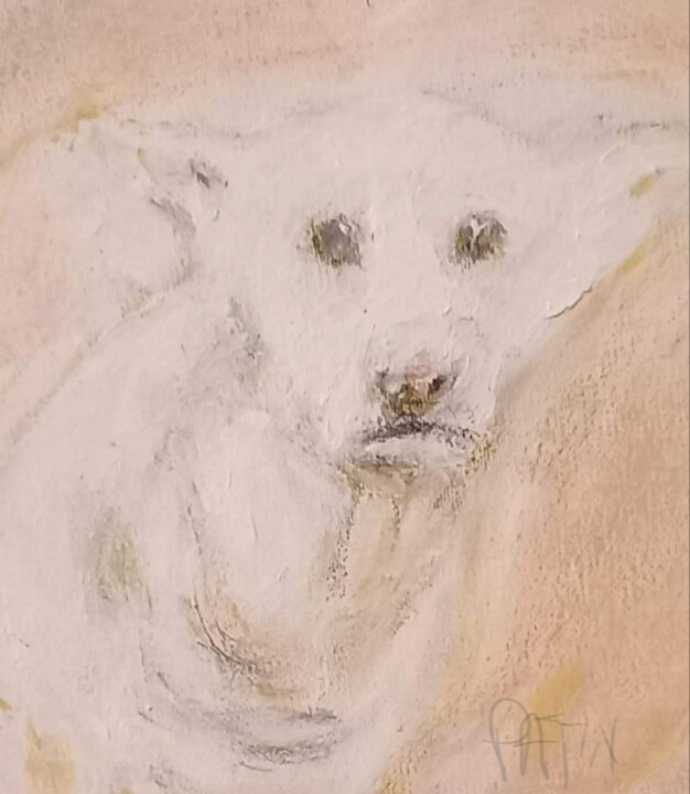 Dessin intitulée "Ma chienne" par Jacky Patin, Œuvre d'art originale, Pastel