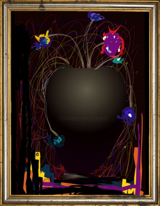 Цифровое искусство под названием "Les fleurs fanées" - Jacky Patin, Подлинное произведение искусства, Цифровая живопись