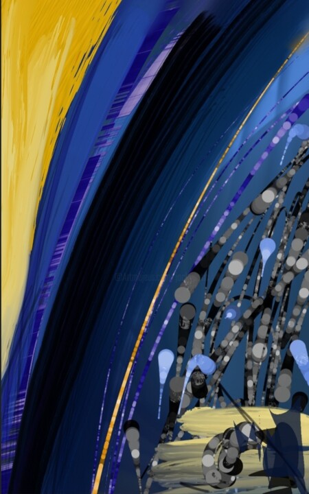 Цифровое искусство под названием "Particule" - Jacky Patin, Подлинное произведение искусства, Цифровая живопись