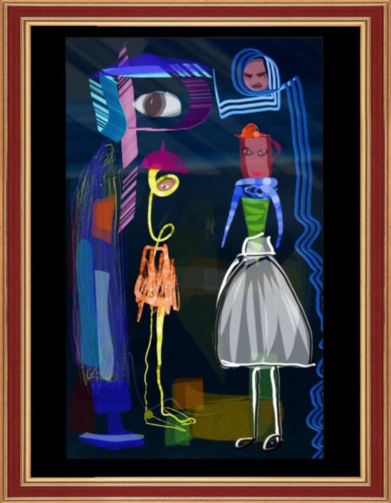 Digital Arts titled "Un p'tit grain de f…" by Jacky Patin, Original Artwork, Digital Painting