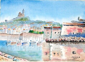 Painting titled "Le fort Saint-Nicol…" by Jacky Roger, Original Artwork, Oil