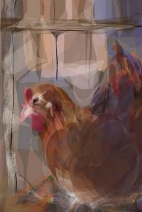 Digital Arts titled "Poule en...." by Jacky Patin, Original Artwork, 2D Digital Work