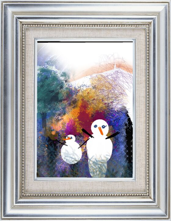 Arte digital titulada "Les bonshommes de n…" por Jacky Patin, Obra de arte original, Pintura Digital