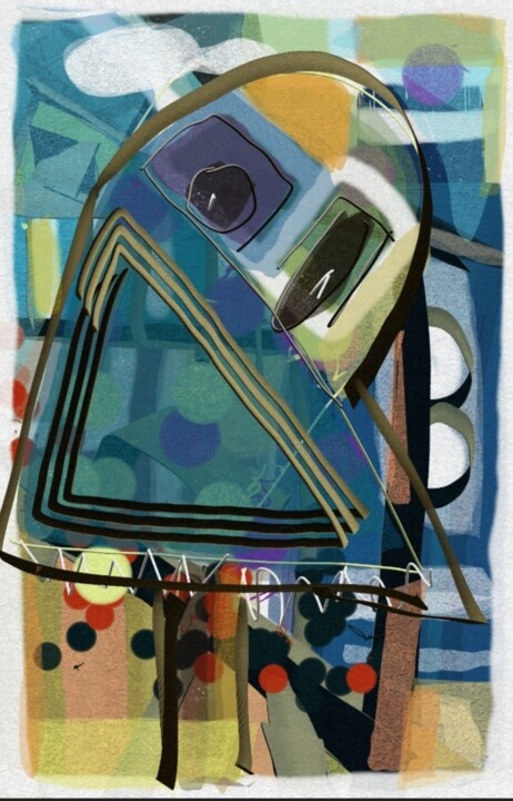 Digital Arts titled "Robotique" by Jacky Patin, Original Artwork, Digital Painting