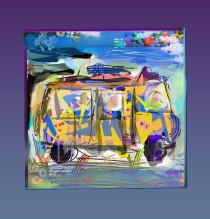 Malarstwo zatytułowany „Ibiza” autorstwa Jacky Patin, Oryginalna praca, Malarstwo cyfrowe