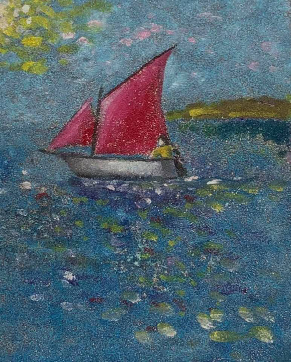 Painting titled "Sortie en mer" by Jacques Lelievre, Original Artwork, Acrylic