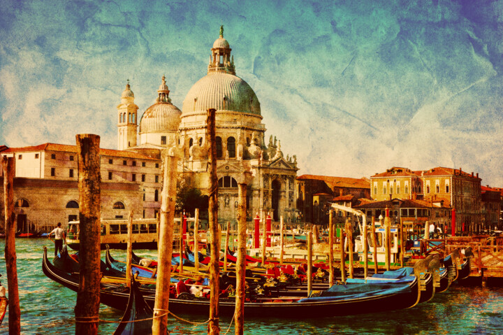 Painting titled "Venice Italy" by Jacob Farkas, Original Artwork, Acrylic