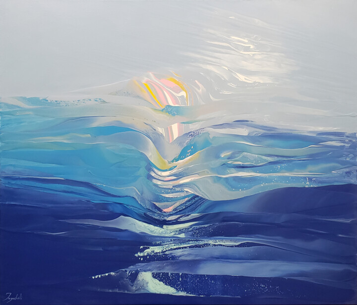 Pintura titulada "Liquid Light 4" por Jacob Jugashvili, Obra de arte original, Esmalte