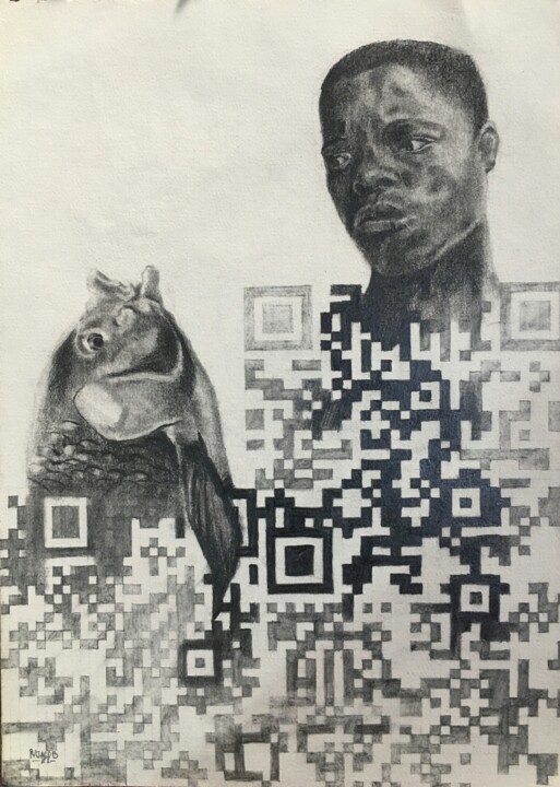 Σχέδιο με τίτλο "The debt" από Jacob Mesu, Αυθεντικά έργα τέχνης, Μολύβι
